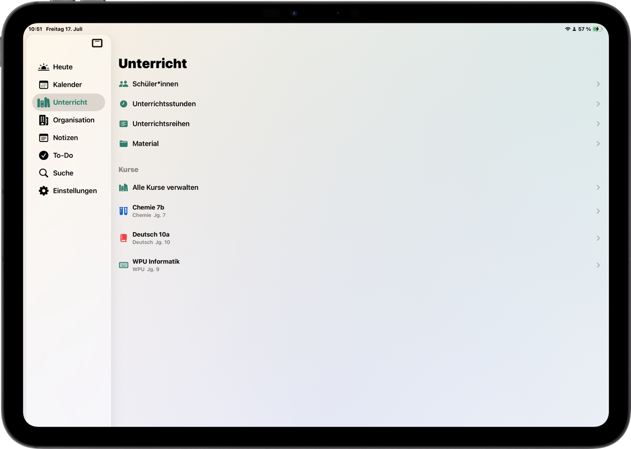 Unterricht von Teachary auf iPad und iPhone